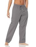 Amazon Essentials Men's Straight-Fit Woven Pyjama Bottoms, Grey, M