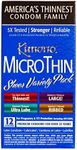 Kimono MicroThin Sheer Variety Pack - Multiple Styles of Ultrathin Condom Shapes, Unique Designs in One Pack, Natural Latex Condoms, Vegan-Friendly, No Latex Odor - Enhanced Sensitivity - Pack of 12