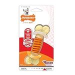 Nylabone Pro Action Dog Bone Dental Chew Toy, Small, Orange/White