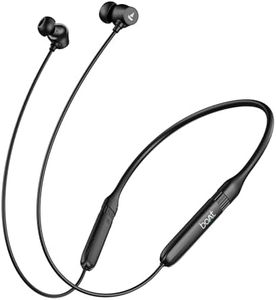 Boat 2025 Launch Rockerz 301 ANC, (~30dB) ANC, 13mm Drivers,ENx, 40ms Low Latency, Hall Switch, Stream Ad Free Music via App Support, Bluetooth Neckband, Wireless with Mic Earphones (Onyx Black)