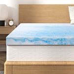 BedStory Memory Foam Mattress Topper Twin Size, 2 Inch Gel Swirl Memory Foam Bed Topper Single, Ergonomic Design Pain Relief Cooling Mattress Pad, CertiPUR-US Certified 38x74 Inch