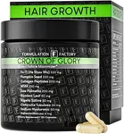 Formulation Factory Crown of Glory 10-in-1 Hair Growth Products - DHT Blocker for Men & Women with Pumpkin Seed Oil - Hair Vitamins for Faster Growth & Thickness - 120 Capsules, 2 Month Supply