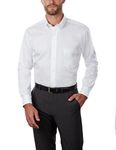 Van Heusen Men's Dress Shirt Regular Fit Non Iron Solid, White, 14.5"-15" Neck 32"-33" Sleeve