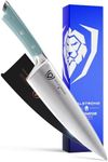 Dalstrong Chef Knife - 8 inch Blade - Gladiator Series - Forged High Carbon German Steel - Razor Sharp Kitchen Knife - Professional Full Tang Knives - Aegean Teal Handle ABS - Sheath - NSF Certified