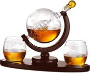 Whiskey Decanter Globe Set with 2 E