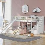 Morhome Twin Over Twin Bunk Bed wit