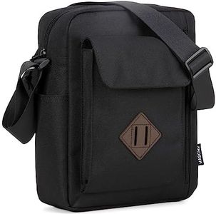 Small Messenger Bag for Men,Vaschy Lightweight Casual Crossbody Bag for Women Sling Shoulder Side Bag Satchel Bag for Work/School/Travel/Daily Black