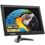 HTNZIR 10.1 inch Small PC Monitor, 1920 * 1200 Resolution Small HDMI Monitor Portable Monitor with Remote Control with Built-in Dual Speakers HDMI VGA BNC USB Input for CCTV PC Monitor