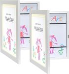 White kids artwork frames A4 Set of 2 changeable kids art storage box, front opening sank Children artwork frames A4 kids artwork picture frames, childrens artwork frames 21 x30cm, kids drawing box