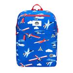 uninni 16" Kid's Backpack for Girls and Boys Age 6+ with Adjustable Shoulder Straps. Fits for Height 3'9" Above Kids, Airplane, 16", Zipper