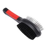The Pets Company Double Sided Pet Grooming and Massaging Brush, Double Sided Pin & Bristle Brush for Dogs & Cats, Soft Protection, Fur Detangling Salon Grooming Massage Clean for Pets (Large)