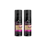 Schwarzkopf Root Retoucher, Instant Temporary Hair Dye Spray for Blonde Regrowth, Dark Blonde Duo Box