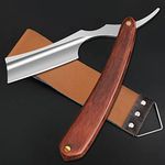 M&LD Cut Throat Razor Kit Single Edge Razor Blades for Men Straight Cut Throat Razor for Shaving Stainless Steel Cut Throat Razor Shaving Blades for Men Straight Razor Gifts for Farthers