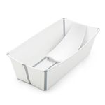 Stokke Flexi Bath X-Large Bundle, White - Spacious Baby Bathtub + Newborn Support - Lightweight, Foldable & Easy to Store - Best for Ages 0-6