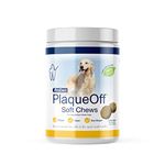 ProDen PlaqueOff Soft Chews with Natural Kelp - for Large & Giant Breed Dogs - Supports Normal, Healthy Teeth, Gums, and Breath Odor in Dogs - 90 Soft Chews