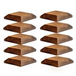 Timber Fence Post Cap | Fits 4x4" (100x100mm) Posts | Brown | Square Posts | Pack of 10