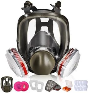 Full Face Respirator Gas Mask - Respirator Mask with Filters for Asbestos, Fume, Resin, Painting and Dust