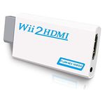 Wii to HDMI Converter, Wii HDMI Adapter 1080P for Full HD Device with 3,5mm Audio Jack&HDMI Output Compatible with Nintendo Wii, Wii U, HDTV, Monitor-Supports All Wii Display Modes 720P