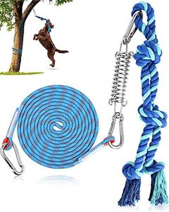 Petbobi Bungee Dog Toy, Dog Tree Tug Toy for Pitbull Interactive & Exercise, Spring Pole Tug of War Toy with Durable Rope, Muscle Builder Outdoor Hanging Toys for Large Dogs Reduce Boredom