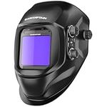 ARCCAPTAIN Welding Helmet Auto Darkening, 3.94"X3.66" Large Viewing Screen True Color Welding Hood with 4 Arc Sensor Solar Powered, Wide Shade 4-5/5-9/9-13 for ARC TIG MIG Welding Helmets for Men
