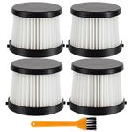 DCV501HB Vacuum Filters for DEWALT DCV501HB 20V Cordless Handheld Vacuum - Compared to Part # DCV5011H - Washable and Reusable - 4 Pack