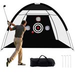 TTCBSPORTS Golf Practice Net 10x7ft for Garden, Golf Hitting Net for Backyard Driving, Chipping Nets and Mat Indoor/Outdoor - GolfNet Simulator for Home, Gift for Men/Dad (Net Only)
