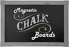 Loddie Doddie Magnetic Chalkboard - 20" x 30" Rustic Frame - Easy-to-Erase Magnetic Chalkboard for Wall Decor & Kitchen - Hanging Black Chalkboards - Decorative Magnetic Board Black