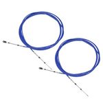 ACROPIX Universal 700cm 24FT 33C/3300 Marine Boat Throttle Shift Control Cable Blue with Fastening Head for Yamaha Outboard Engine - Pack of 2