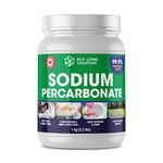 Sodium Percarbonate Powder 99.9% - Eco Living Solutions | All Purpose Bleach Alternative | Chlorine Free Oxygen Bleach For Laundry | Color Safe Bleach | Made in Canada - 1 Kg