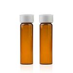 ALWSCI Borosilicate Glass 40ML Clear/Amber, EPA TOC Screw Neck Vial with Certified Case of 72 (Amber)