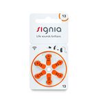 Signia Hearing Aid Battery Size 13 36Nos (6 X 6 Pack) 36 Nos, S13 Stethoscope Case??(Orange)