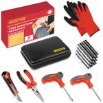 GADLANE Premium Tubeless Tyre Repair Kit - 7pcs Flat Tyre Repair Kit for Car, Motorcycle, Truck, ATV, Jeep, Tractor & More - Tubeless Car Tyre Puncture Repair Kit - Car Emergency Kit Tyre Repair