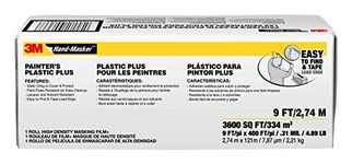 3M Hand-Masker Painter's Plastic Plus, 9 x 400-Feet, MFB-9