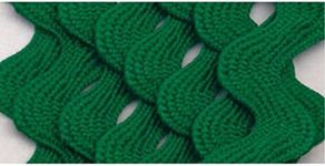 Wrights 117-401-044 Polyester Rick Rack Trim, Emerald, Medium, 2.5-Yard