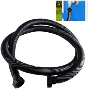 10ft Pool Hose For Above Ground Pools, 1.5 Inch Diameter Swimming Pool Replacement Hose, Black Pool Pump Hose, Pool Filter Hose for Home Swimming Pool Filter Pump and Saltwater Systems(Black Hose)