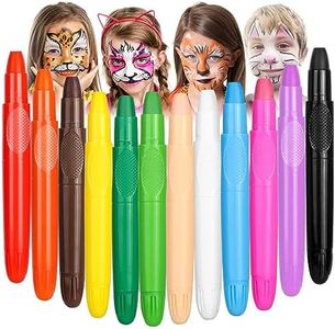 12 Colors Face Paint Crayons Kit,Face Painting Kit for Kids,Safe and Washable,Body Face Painting Kit for Halloween,Carnival, Cosplay, Easter, Party Makeup Children's Day Birthday Gifts for Kids (12 colors)