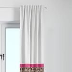 Bacati Damask Pink/Chocolate Curtain Panel