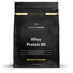 Protein Works - Whey Protein 80 (Concentrate), Low Calorie Protein Shake, Whey Protein Shake, 66 Shakes, Banana Smooth, 2kg