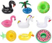 Inflatable Drink Holder 9pcs, Inflatable Pool Drink Holder, Beer Holder For Hot Tub, Cup Holder For Holiday, Inflatable Pool Toys, Flamingo Pool Inflatable, Unicorn Inflatable, Cocktail Inflatable