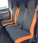 Carseatcover-UK® Heavy Duty ORANGE Racing Fabric Van Seat Covers - Fits Most Vans - Single & Double