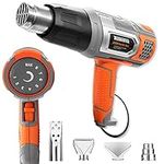 Terratek Pro 2000W Heat Gun Professional Hot Air Gun, Variable Temperature Control 80°C - 600°C, Ideal for Stripping Paint, Soldering Pipes, Shrinking PVC