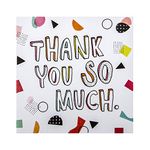 Hallmark Thank You Card - Contemporary Embossed 'Studio Ink' Design