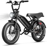 Jasion 3000W Electric Bike for Adults,Electric Dirt Ebike 80 Miles Range,Moped Style E Bike 32 MPH,20"*4 Fat Tire Off Road Bike with Cruise Control,Dual Suspension E Motorcycle,with Footrest