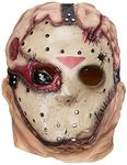 Friday The 13th Jason Voorhees Deluxe Overhead Mask, Gray, One Size