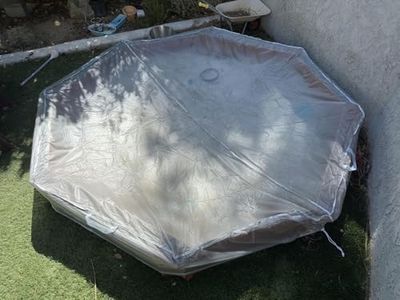 Octagon Sandboxes Cover, Children's Sandbox Protection, Outdoor Garden Outdoor Octagon Sand Box Cover (Frosted, 84" Lx78 Wx 9" H)