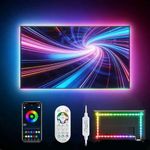 Daymeet LED Strip Light 5m, Led Lights for TV Led Backlight for 55-85 inch Monitor Behind Lighting, USB Powered ICRGB Lights with Remote, Music Sync Bluetooth APP Control for Bedroom