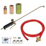 Butane Propane Gas Kit, Multi Purpose Roofers Heating Brazing Torch Weed Blow Burner Plumbers Kit with 3 Nozzle, 3.2cm, 4cm & 5cm + 2m Gas Hose