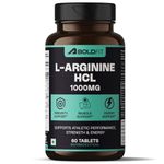 Boldfit L-Arginine Supplement 1000mg with Nitric Oxide Arginine Supplement for Men & Women for Muscle Growth, Stamina, Recovery, Immune Booster & Energy - 60 Tablets