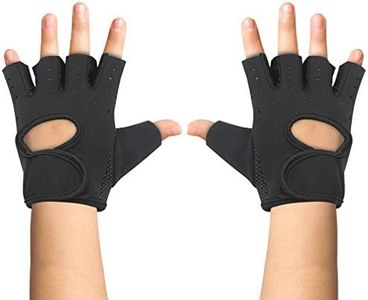 Luwint Kids Fingerless Workout Gloves - Anti-Slip Fitness Mitten for Children Cycling Yoga Weightlifting, 1 Pair