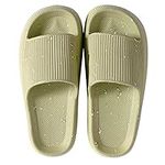 House Slipper For Man Women Pillow Slides Non-Slip Lightweight Open-toe Shower Shoes Quick Drying Extra Thick Sandals (Green, numeric_7_point_5)